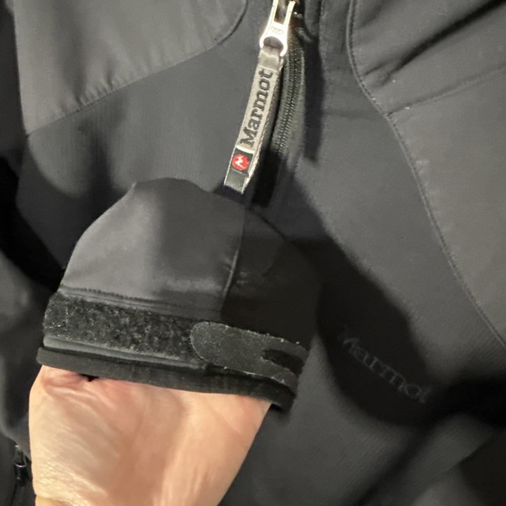 Marmot Mens Gore Windstopper Softshell Jacket Black & Gray Full Zip Medium M - Picture 2 of 9